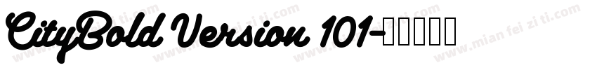 CityBold Version 101字体转换